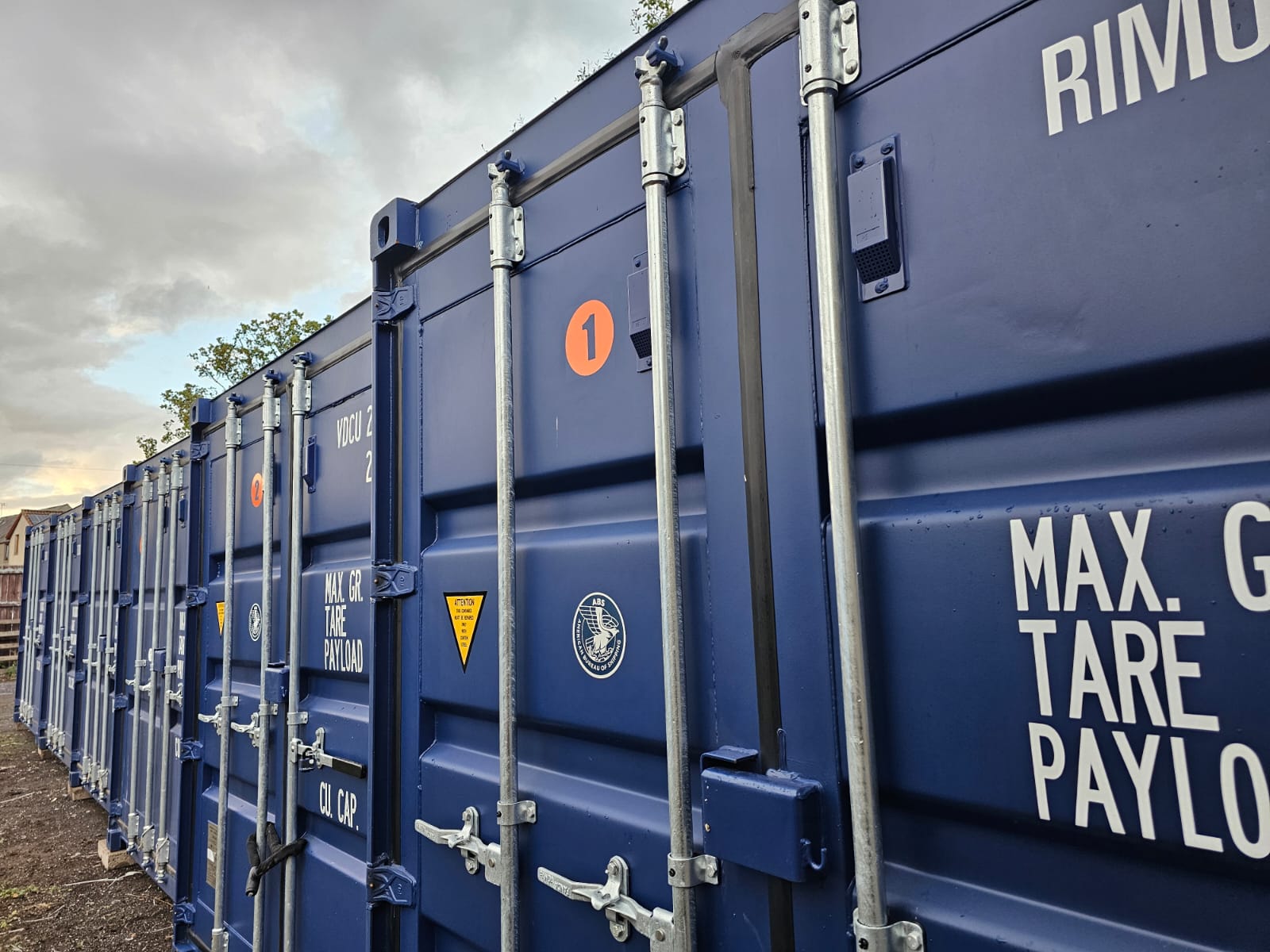 Secure 20ft storage containers at St Andrews Self Storage facility in Guardbridge